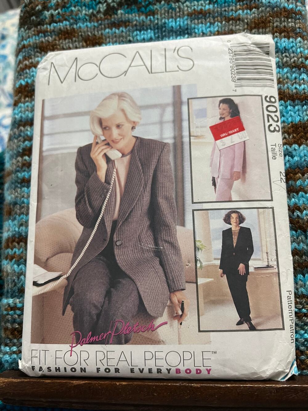 McCalls 9023 Sewing pattern suit blazer top pants size 22